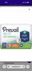Prevail Per-Fit Unisex Incontinence Underwear – Medium Size, Bag of 20 (PF-512)