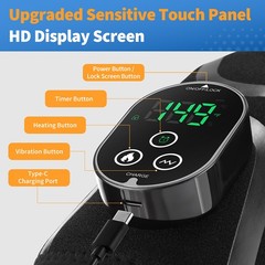 Cordless Heated Massage Elbow Brace Wrap 3000mAh Rechargeable Timer Heating Pad