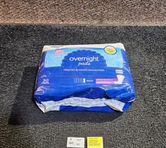 (QTY 120) Equate 617779 Overnight Ultimate Absorbency Pads, Menstrual Pad