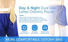 Bladder Lumbar Side Pocket Day/Night Set Latex Material Colostomy bags Reusable