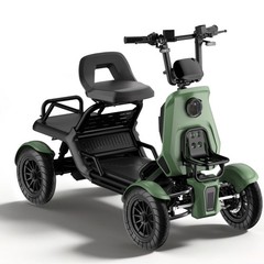 500W All Terrain 4 Wheel Mobility Scooter 48V 50KM Range For Beach Lawn – Green