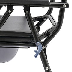 Foldable Shower Chair with Wheels 4-in-1 220.46lbs Rolling Bath Seat Black