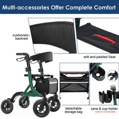 MAXWALK Portable All Terrain Foldable Outdoor Walker 10″ Wheels 300lb Senior USA