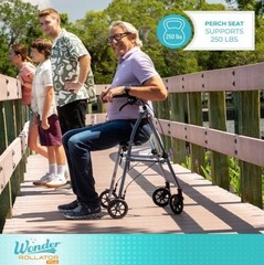 Stander Wonder Rollator Plus, Lightweight Folding Mobility Rolling-Walker, EZ…