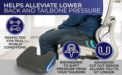 Yogibum Patented Cushion | Extra Large Tailbone Gap | XL Size for 190Lbs+ | Med