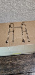 Lodoya Compact Adjustable Folding Walker Standard Walker w/ Wheels