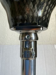 Bulldog TCA-1S Below Knee Prosthetic Leg Left Foot Size 26 Carbon Fiber Socket