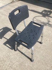 Medline Bath Chair, Bench, Seat, Stool for Disabled, Seniors & Elderly Black