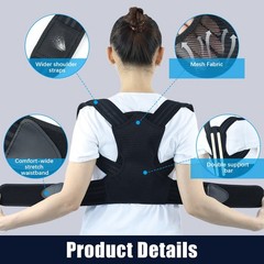 Posture Corrector for Kids Adjustable Back Straighter with Shoulder Small