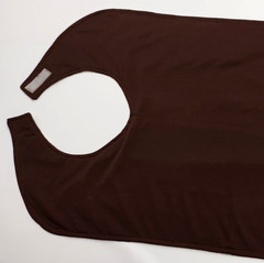 New Handmade Reversible Brown & White Plaid Adult Size Bib Special Needs Seniors