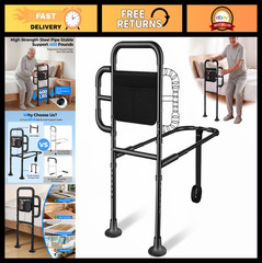 Adjustable Bed Rails for Seniors – 400 LBS Safety Assist Handle, Ergonomic Grip,