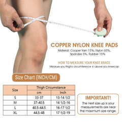 2Pack Copper Knee Braces Compression Sleeves Support for Arthritis Men & Women..