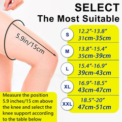 Full Leg Compression Sleeves 2 Pack anti Sliping Ventilation Long Knee Support w