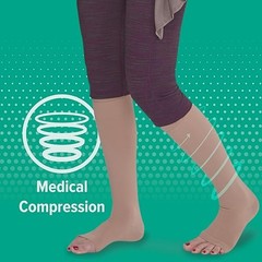Juzo Dynamic 30-40mmHg, Thigh-High (Size: III) Beige, Closed Toe