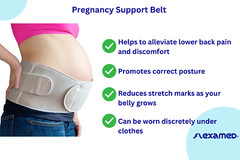 FlexaMed Pregnancy Belly and Back Support Belt – 8 Inches