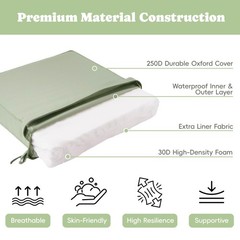 Battilo Outdoor Chair Cushions Set of 4, 4 Count(Pack 1), Sage Green