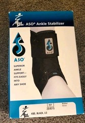 Med Spec ASO Ankle Stabilizer Left or Right LARGE Model 264015 Black Support