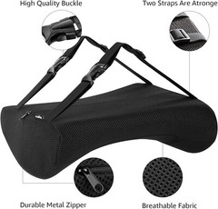 Cojín de asiento y soporte lumbar, espuma viscoelástica Cool Gel, rectangular
