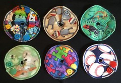 6 Button Buddies – BOYS – Mickey, G Tube, J Peg Feeding Tube Button Covers Pads