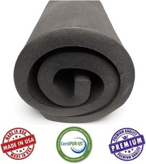1″H x 24″W x 72″L CertiPUR Certified Charcoal Foam – Cushions, Crafts, & More