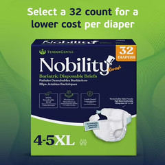 8 Count 4-5XL Adult Diapers Briefs w/Tabs, Max Abs (Waist 100″-125″)
