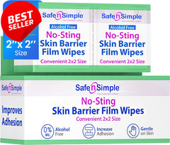 No Sting Skin Barrier Wipes 75 Ct Alcohol Free Ostomy Stoma Skin Prep – US