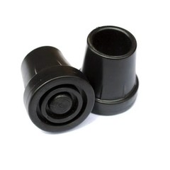 Walking Cane Tips 4 Pack Set, No-Slip Cane of Black Rubber Tips 19mm Heavy-Duty