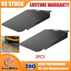2-Pack Black Loading Ramp for Riding Mower Shed Storage Ramps for Sheds, Garages