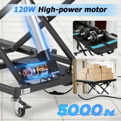 Portable Electric Lift Table Platform for Wheelchair 24-90cm Height Lifting USA