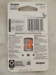 Energizer (8-Pack) Sz 13 Made in USA (8) Hearing Aid Batteries NEW