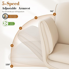 Adjustable Criss Cross Chair with Wheels & Armrests for Home & Office Use