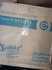 2 New GMAX Fracture Bedpan 12″ Plastic Rose GP23004 34oz