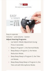 JH-D26 Rechargeable BTE Sound Amplifier w/ Charging Case, 4 Modes, Silver Pair