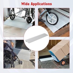 GRAVEE 34 Inch Width Door Ramp Aluminum 700lb Capacity Adjustable Indoor Outdoor