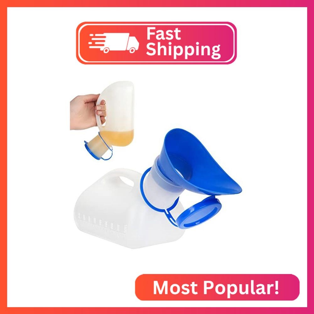 Unisex Urinal Bottle (1 Pack) – Portable Urinal for Women & Men – Female Urinal
