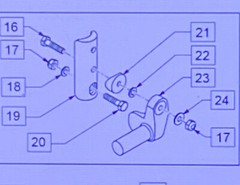 QUICKIE WHEELCHAIR 129764 AAA FRNT MNT ADAPTER KIT PR Pair fits Kids & Adult