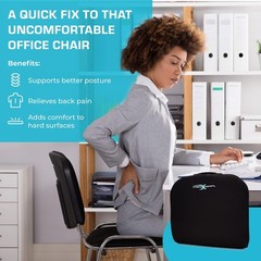 Xtreme Comforts Seat Cushions | Office Chair for Classic, Black