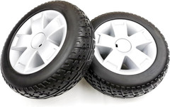 Mobility Scooter Replacement Wheel,10.4″X3.6″ Flat-Free Front Wheel 5-Spoke Rim