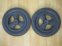(2) 2.25×12 QUICKIE IRIS Power Express Wheel 1/2″ axle, Flat Free – EXCELLENT