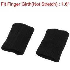 Sports Fingerband Finger Protector Sleeve Cover Wrap Band Brace Black 10pcs