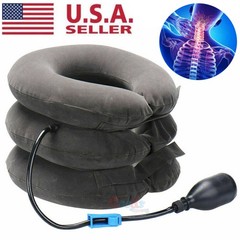 Adjustable Inflatable Neck Pillow Travel Cervical Neck Traction Collar Brace