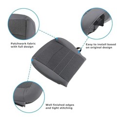 Driver Side Bottom Cloth Replacement Seat Cover Gray Compatible with Dodge