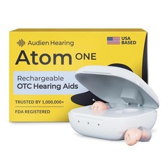 Audien Atom ONE Rechargeable OTC Hearing Aid ITE Discreet Certified Refurbished