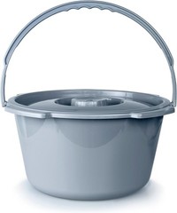 McKesson Commode Replacement Bucket with Handle and Lid, Gray, 1 ct | 7.5 qt