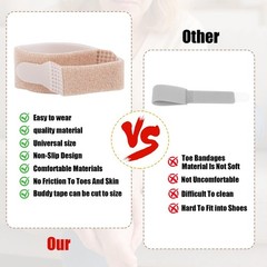 JFHNMLW 10 Pcs Buddy Tape Finger Straps, Hook and Loop Splint for Finger Budd…