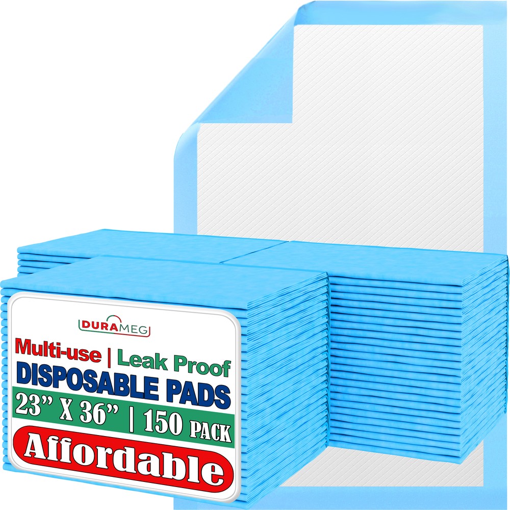 Chucks Pads [150-Pads] Underpads 23×36 Bed & Pee Pads | Puppy Pads | Chux Pads