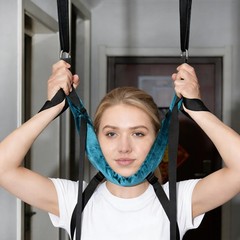Cervical Traction Belt with Hook Home Neck Stretching Hanging Belt Soft Padde…