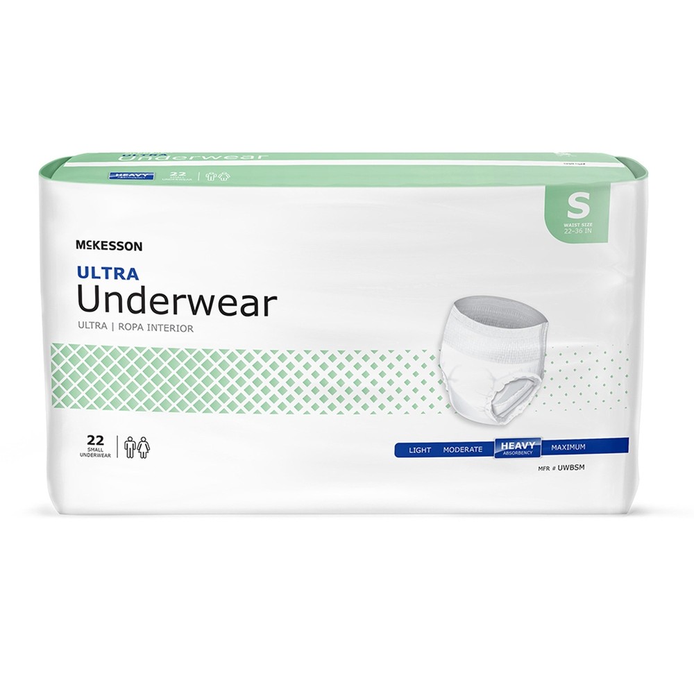McKesson Adult Disposable Pull On Up Underwear Diapers S Heavy Absorbency 22 Ct