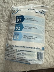 TidyCare Universal Disposable Commode Toilet Chair and Bedpan Liners | 48-Pack