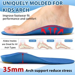 Ailaka Kids Orthotic Cushioning Arch Support Shoe Insoles, Children Pu Foam…